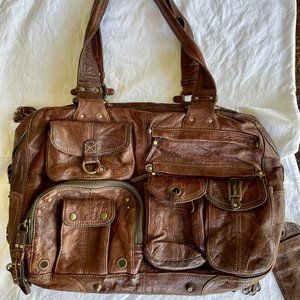 Hayden-Harnett Rich Brown Leather Shoulder Bag